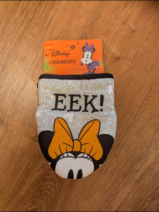 Disney Other - Disney Minnie Mouse Halloween Mini Oven Mitts in Orange, Black, Gray